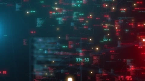 Big data mining network architecture cloud computing algorithm digital analytics Video stock 286083977