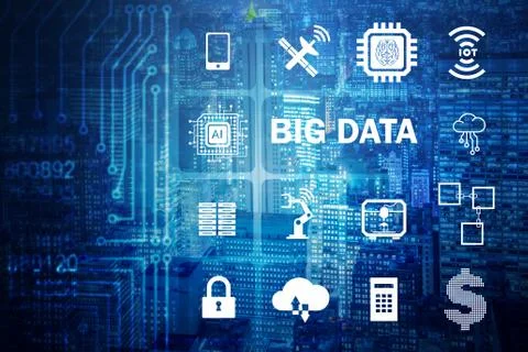 Big data modern computing concept Stock Illustration