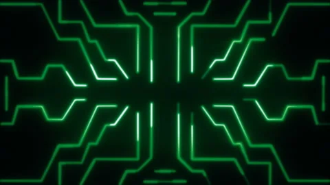 Big Data Nano Processor Elements. Technology Lines As Part Of Network Matrix Video stock 164252356