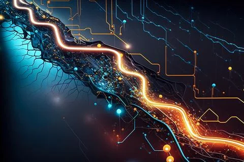 Big data network abstract 3D background. Infographics colorful design. Data.. Stock Illustration