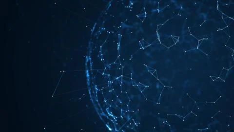 Big data network and IOT concept. Stock Illustration