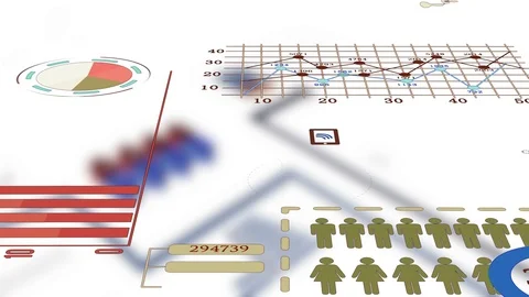 Big data network animation analyzing consumers  Stock-Footage 86871501