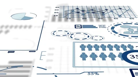 Big data network animation analyzing consumers  Vídeo Stock 86873921
