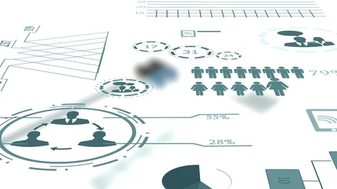 Big data network animation analyzing consumers  Stock-Footage 86874035