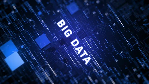 Big Data Network Connection and Cyber Security. Technology Digital Data Prote Stock Footage 155952800