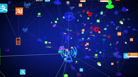 Big data network Stock Footage 121597934