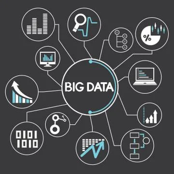 Big data network Stock Illustration
