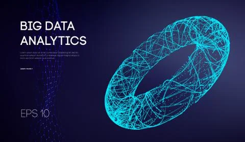 Big data network information background. Internet analytics and computer Stock Illustration