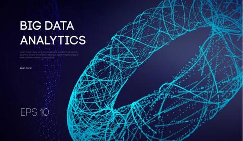 Big data network information background. Internet analytics and computer Stock Illustration