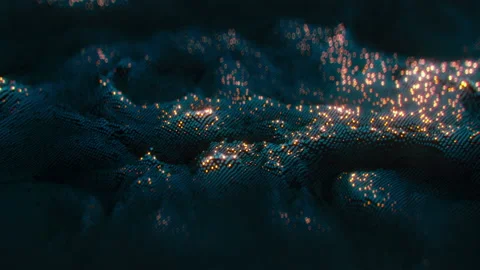 Big data network landscape seamless loop 3D render animation Stock Footage 157784436
