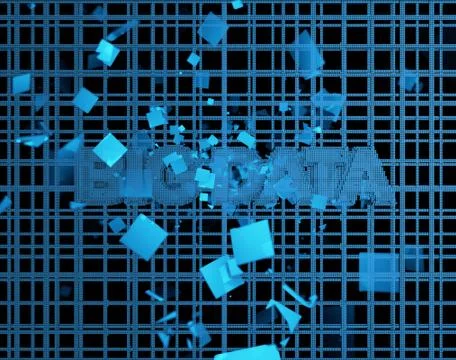 Big data network structure and storage, code data technology Illustrazione stock