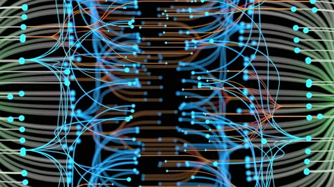 Big data network visualization Stock Footage 171800648