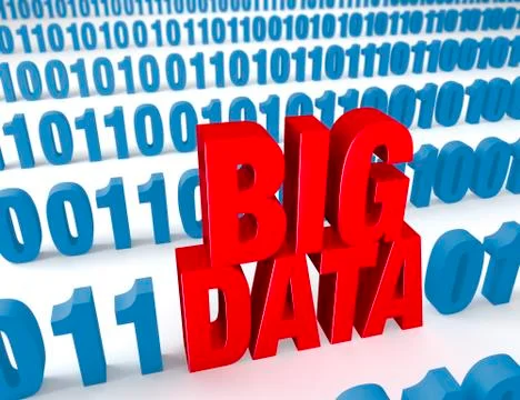 Big data in the numbers Illustrazione stock