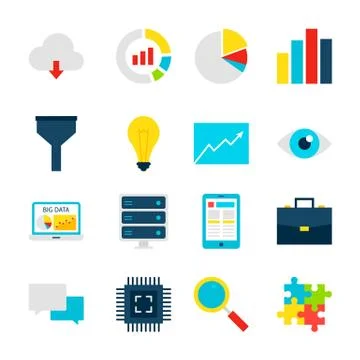 Big Data Objects Illustrazione stock