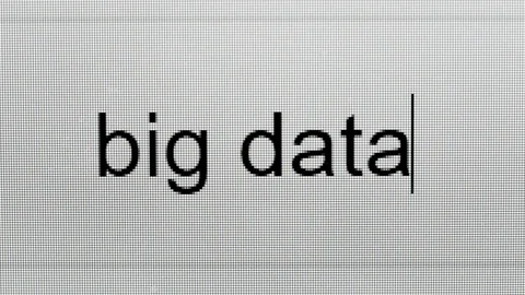 Big data or bigdata closeup computer screen Stock Footage 82992354