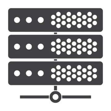 Big Data or Server Icon Stock Illustration