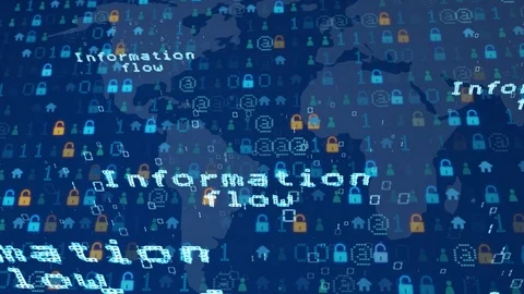 Big data over highway. Futuristic city where every building, car, home appliance Video stock 104419743