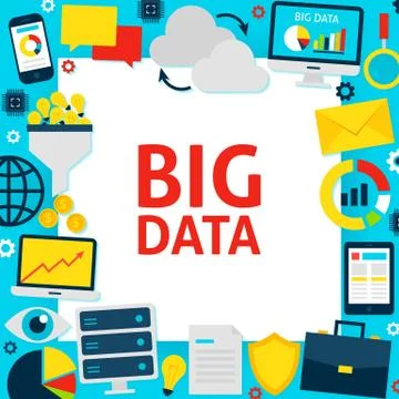 Big Data Paper Template Stock Illustration