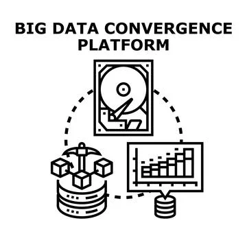 Big data platform conceptualizing information technology intelligence Stock Illustration
