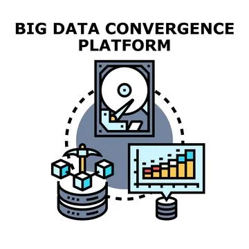 Big data platform conceptualizing information technology intelligence Stock Illustration
