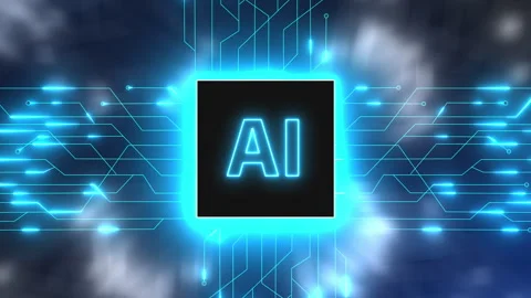 Big data processing, ai machine learning. Stock Footage 313100718