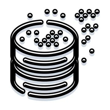 Big data processing and storage information icon イラスト素材