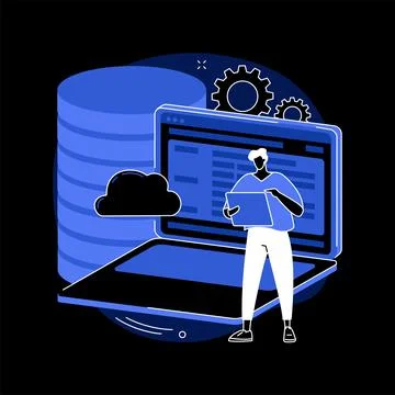 Big data programming abstract concept vector illustration. Stock Illustration