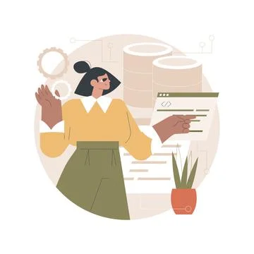 Big data programming abstract concept vector illustration. Stock Illustration