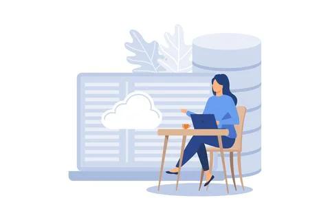 Big data programming abstract concept vector illustration. Software developme Stock Illustration