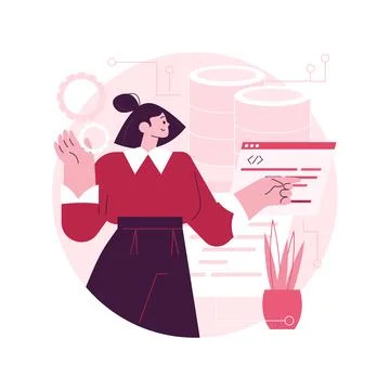 Big data programming abstract concept vector illustration. Stock Illustration