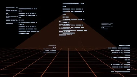 Big Data pyramid codex science technology Stock Footage 121357222