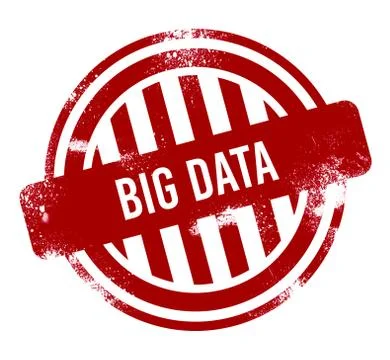 Big data - red grunge button, stamp Stock Illustration