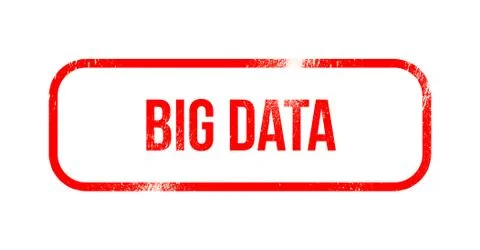 Big data - red grunge rubber, stamp Stock Illustration