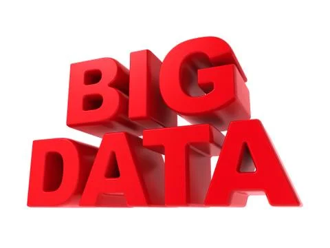 Big Data - Red Text Isolated on White. Illustrazione stock