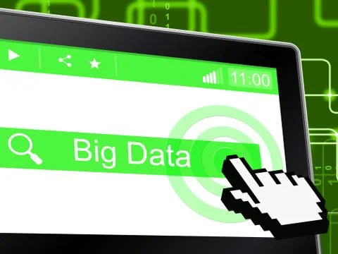 Big data representing world wide web and website Stock Illustration