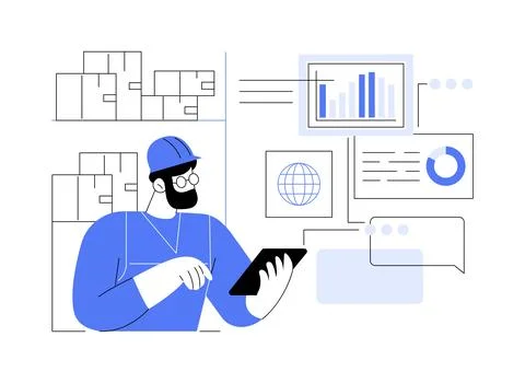 Big data in retail abstract concept vector illustration. Stock Illustration