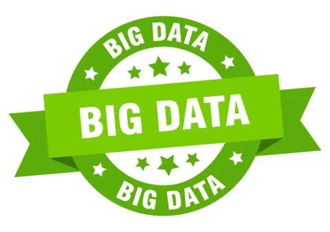 Big data round ribbon isolated label. big data sign Stock Illustration