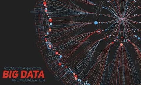 Big data round visualization. Futuristic infographic. Information aesthetic d Stock Illustration