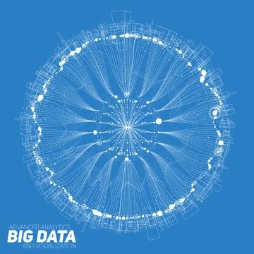 Big data round visualization. Futuristic infographic. Information aesthetic d Stock Illustration