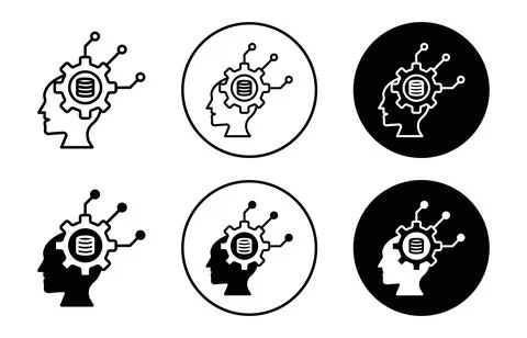 Big data scientist icon Stock Illustration