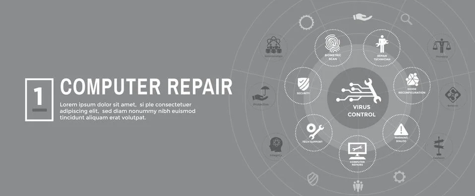 Big Data Security Maintenance Icon with Wrench and Gear Tools for Technician  イラスト素材