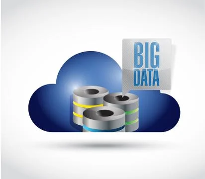 Big data server cloud illustration design イラスト素材