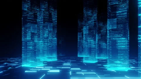 Big data server in cyber space Stock Footage 230234228
