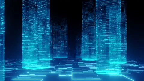 Big data server in cyber space Stock Footage 230234578