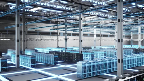 Big data server hub used for cloud computing, global internet connection concept Video stock 327624774