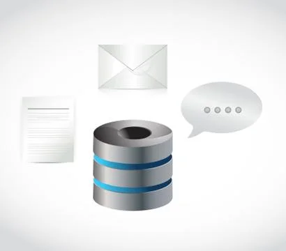 Big data server illustration design イラスト素材