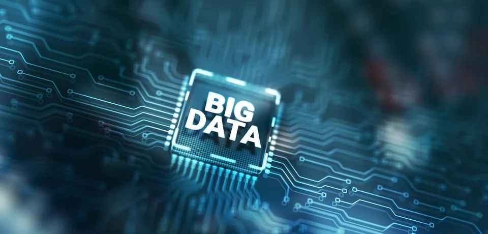 Big data on server racks background. Technology Internet concept Stock Illustration