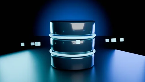 Big data server stack glowing dark loop Vídeos de archivo 342799250