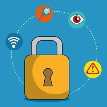 Big data set icons Stock Illustration