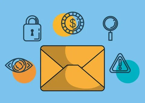 Big data set icons Stock Illustration